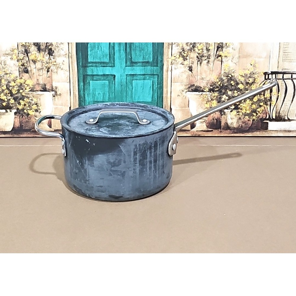 Commercial Aluminum Cookware Anodized 3-1/2 Qt Saucepan Pot 8703-1/2 With Lid